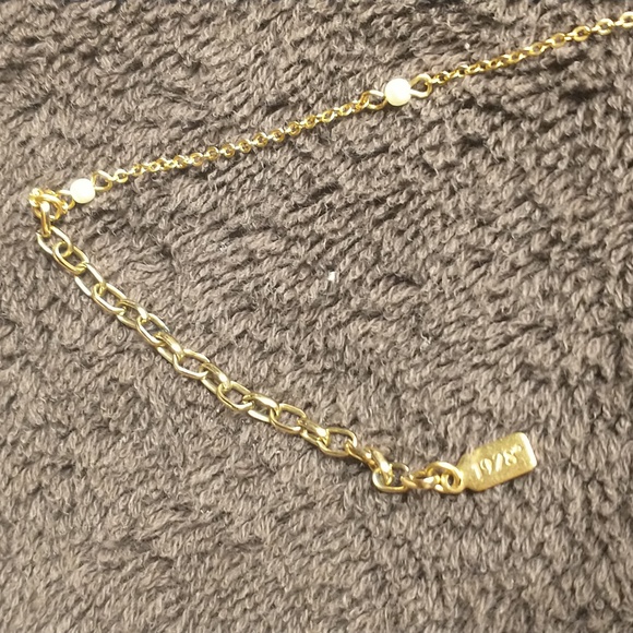 1928 Brand, gold tone and faux pearl, charm necklace - Picture 5 of 7